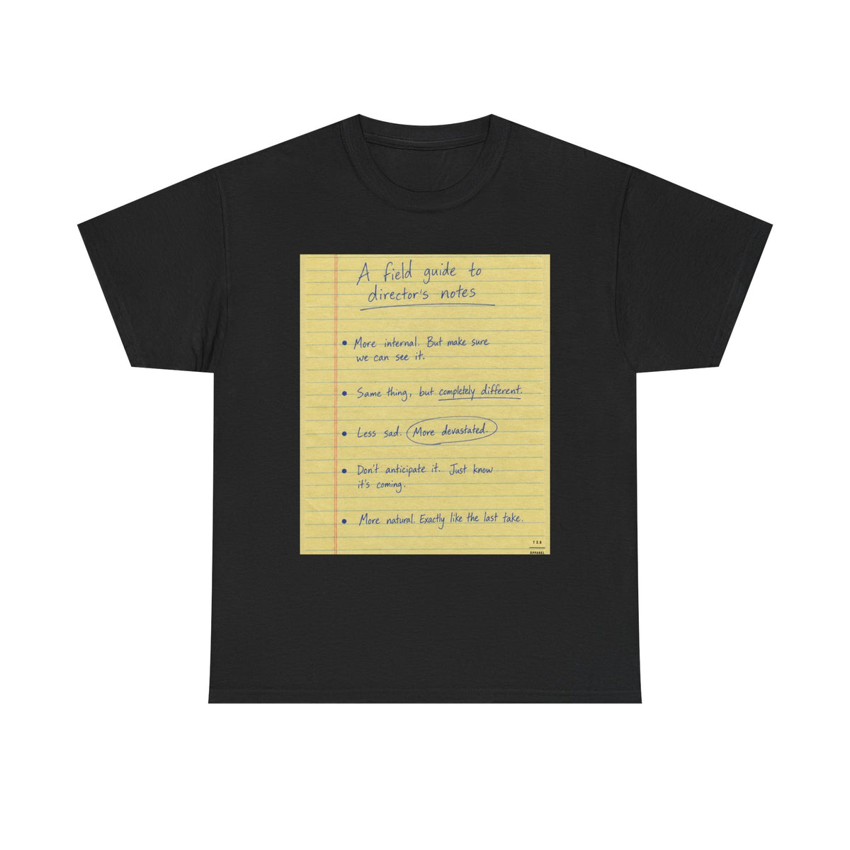 Some notes you might hear a director give ... TEE SHIRT