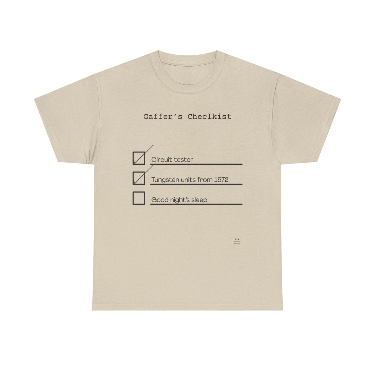 Gaffer's Checklist Tee!