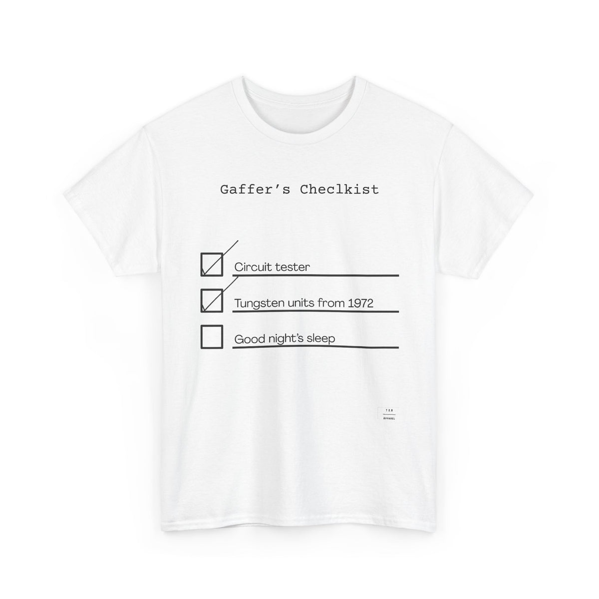 Gaffer's Checklist Tee!