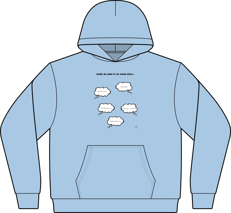 Inside the mind of the sound mixer HOODIE! — Ice Blue