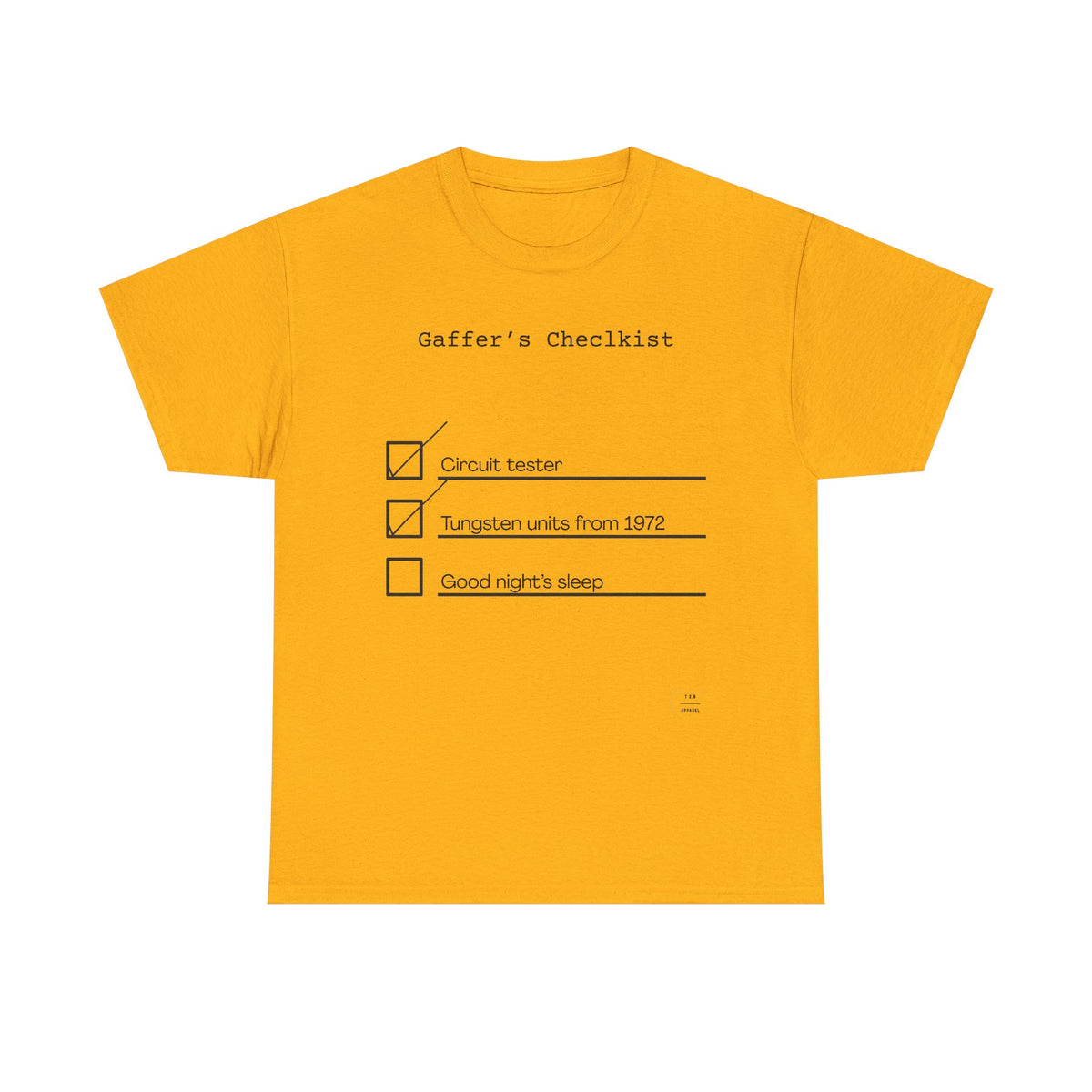 Gaffer's Checklist Tee!