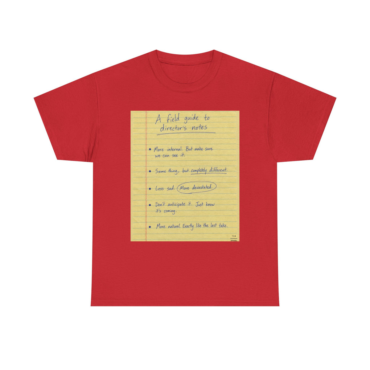 Some notes you might hear a director give ... TEE SHIRT
