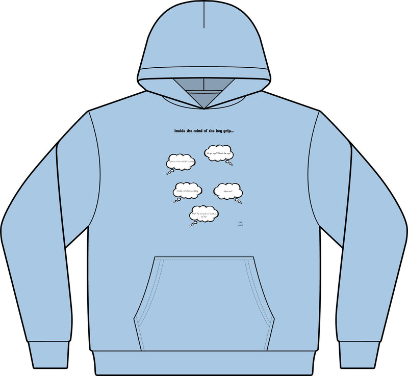 Inside the mind of the Key Grip HOODIE! — Ice Blue