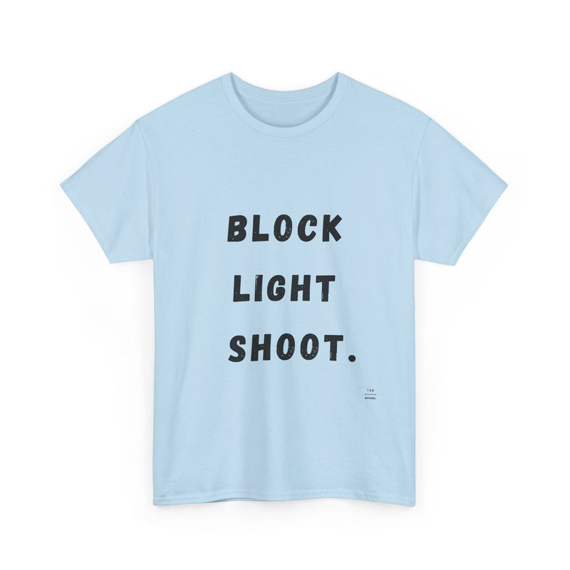 Block Light Shoot Tee — Light Blue