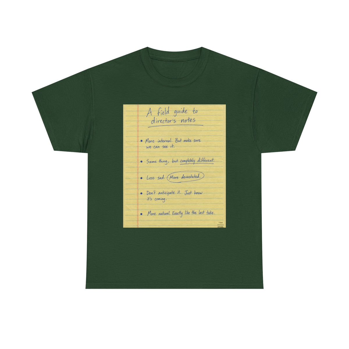 Some notes you might hear a director give ... TEE SHIRT