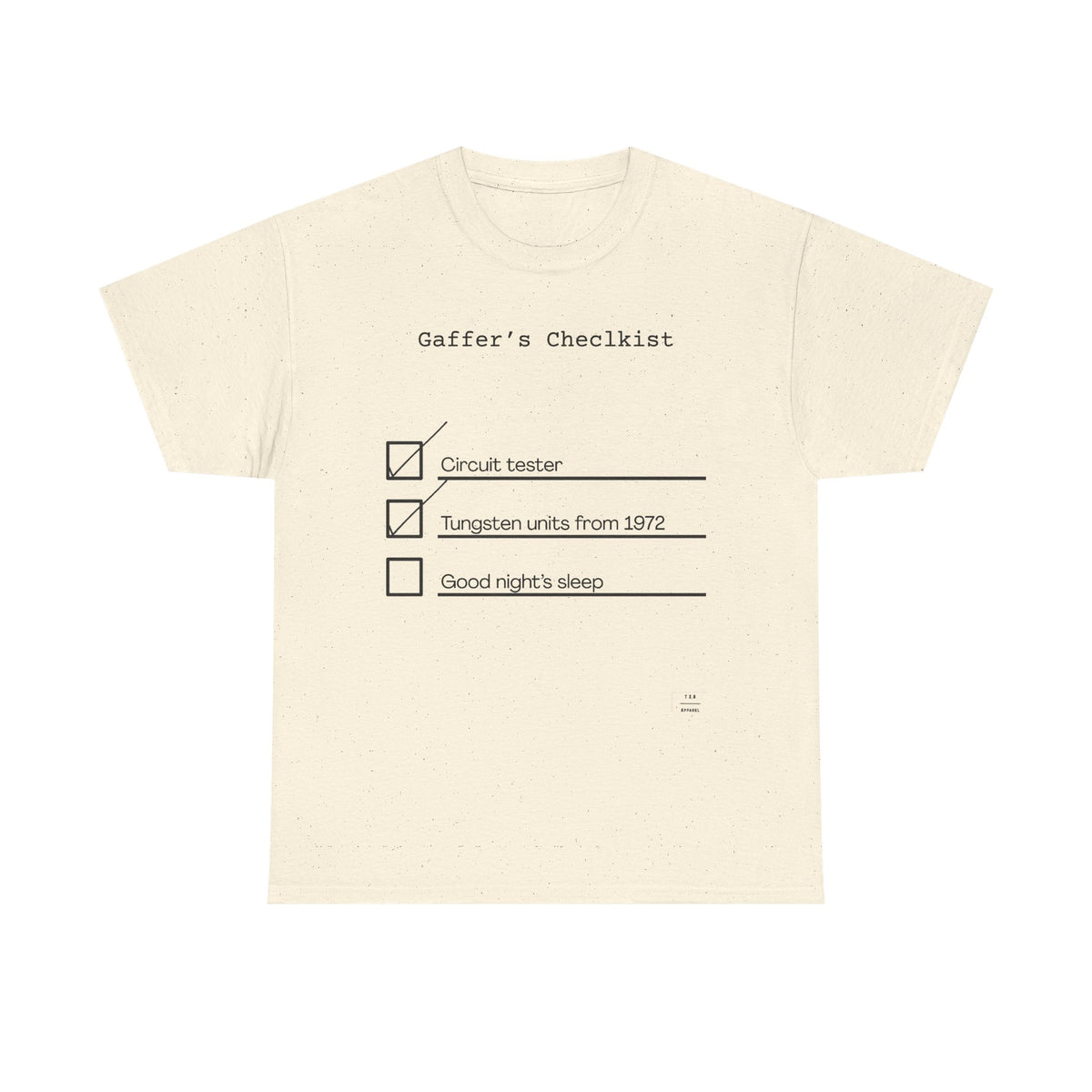 Gaffer's Checklist Tee!